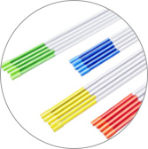 Green, Blue, Yellow and Orange fiberglass snow stakes/markers