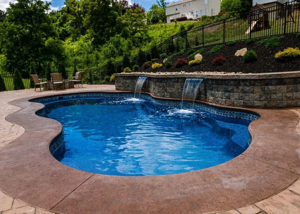 fiberglass deck pool