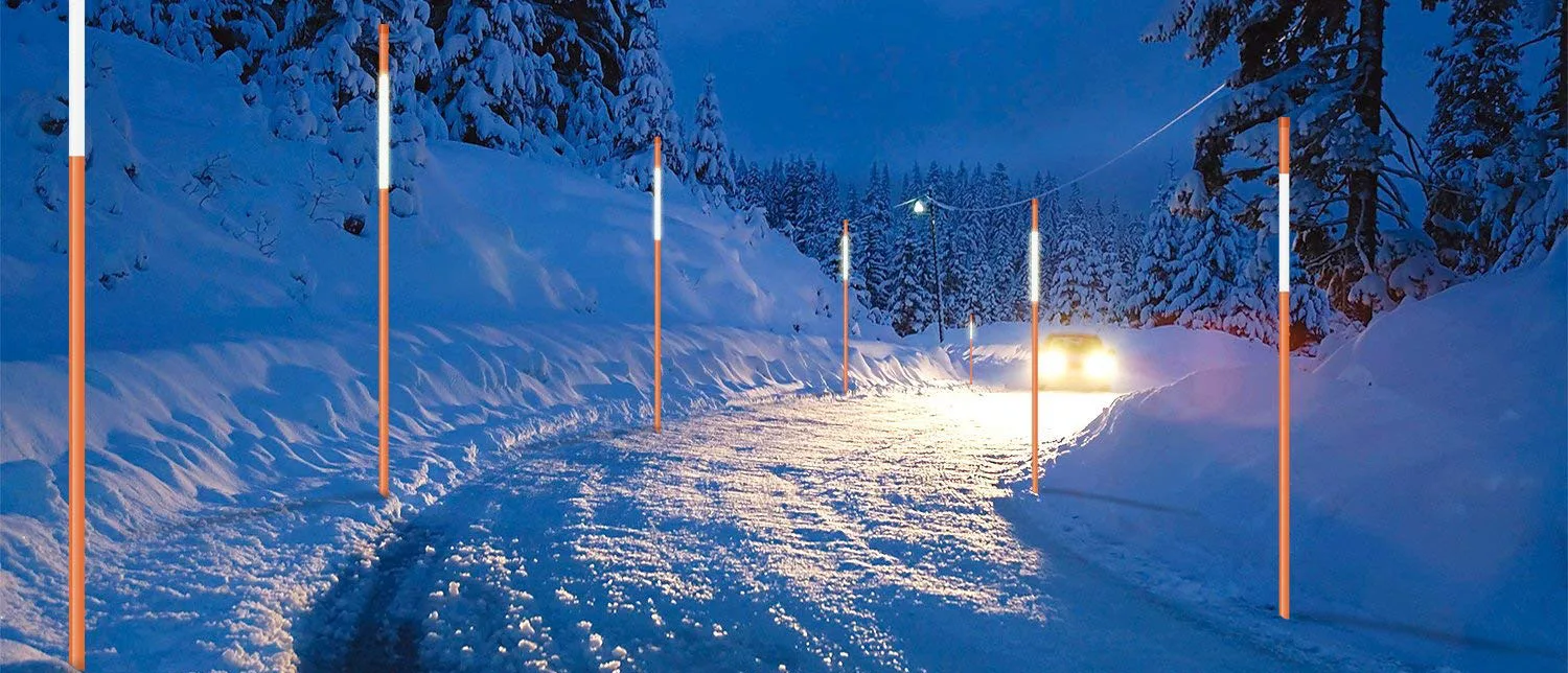 snow stakes driveway marker