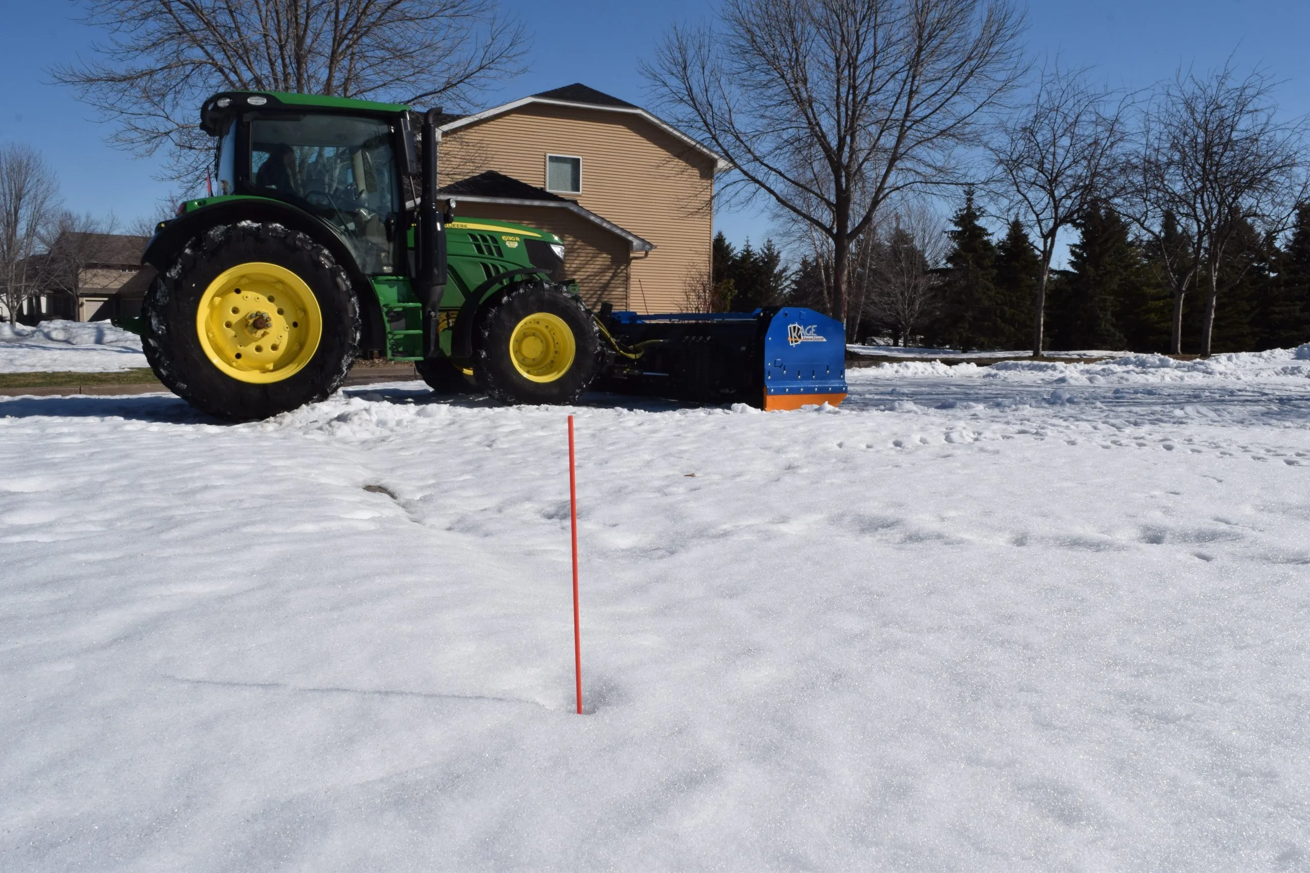 snow marking stakes